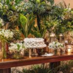Floral Arrangements - Table Set with Vases Holding Floral Arran